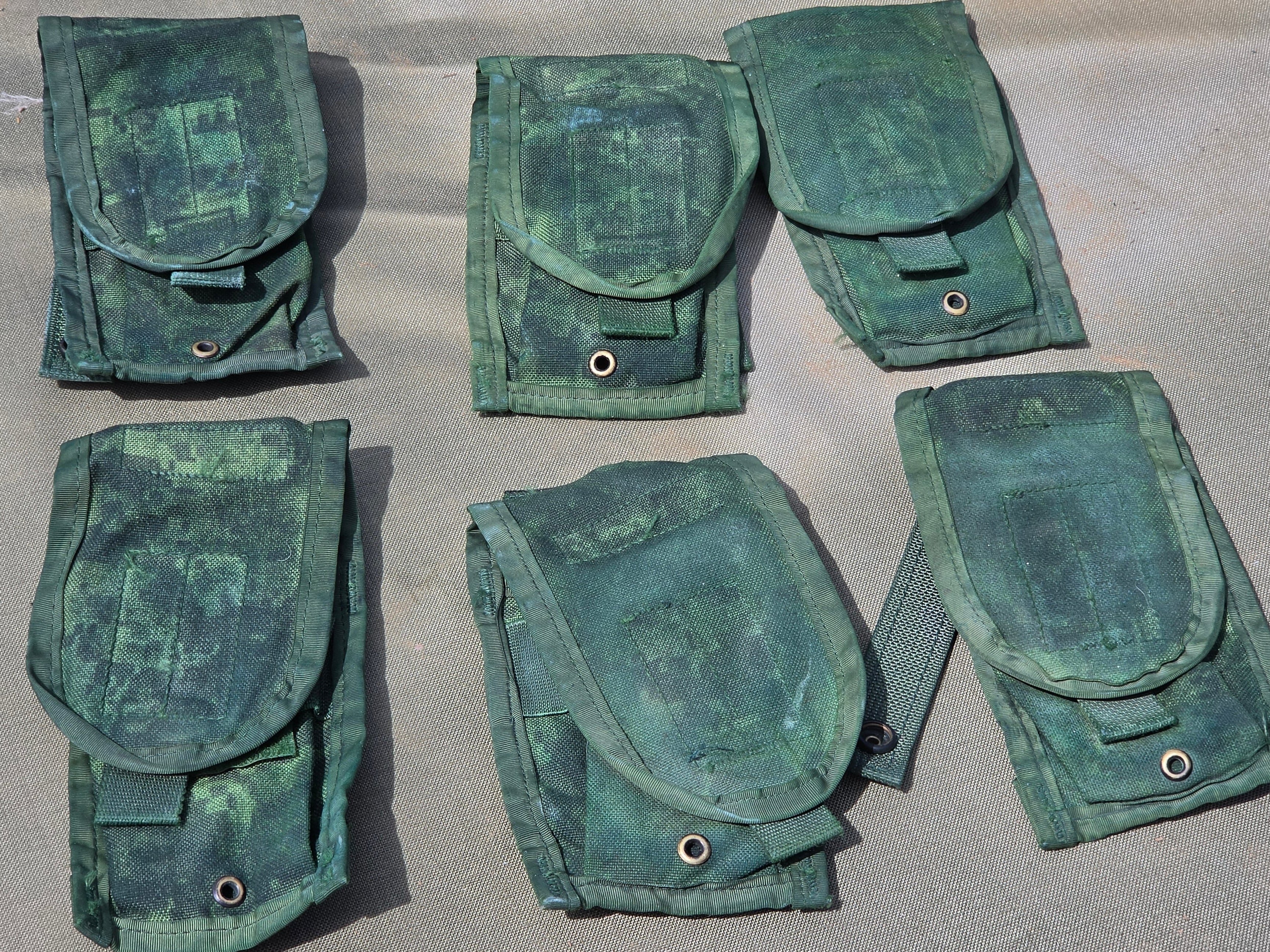 Repaired, Dyed and Camouflaged Surplus UCP Mag Pouches