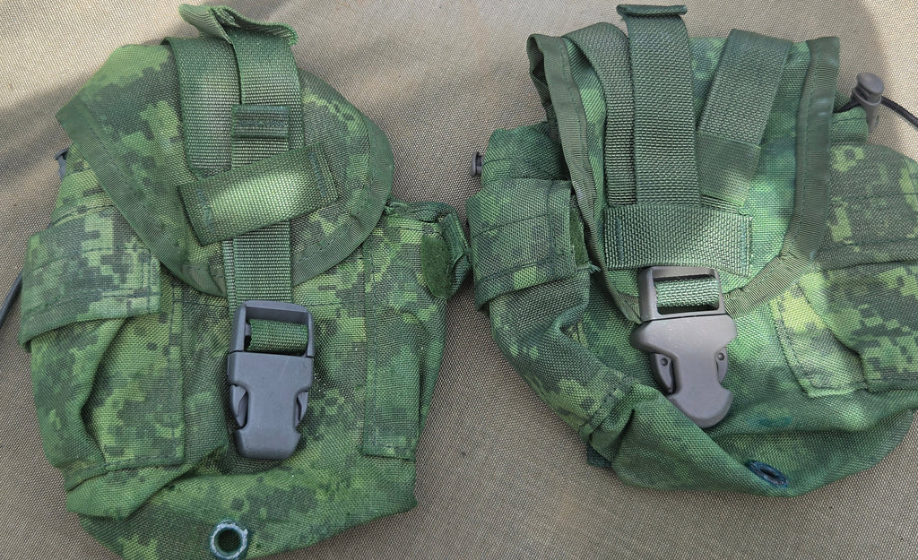 Repaired, Dyed and Camouflaged Surplus UCP Canteen Pouches