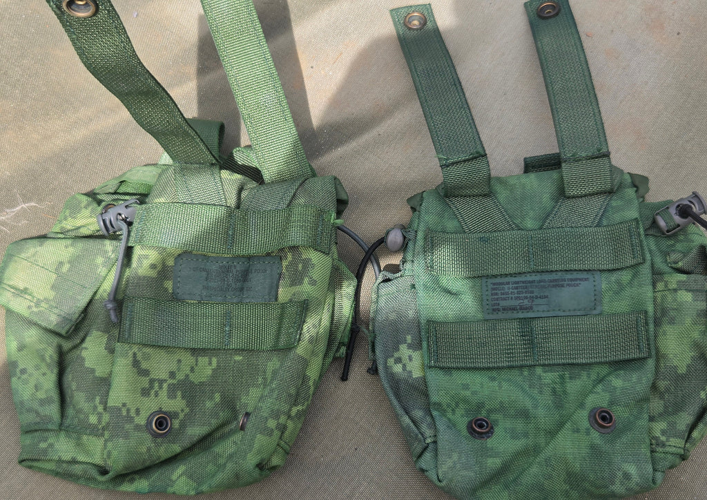 Repaired, Dyed and Camouflaged Surplus UCP Canteen Pouches